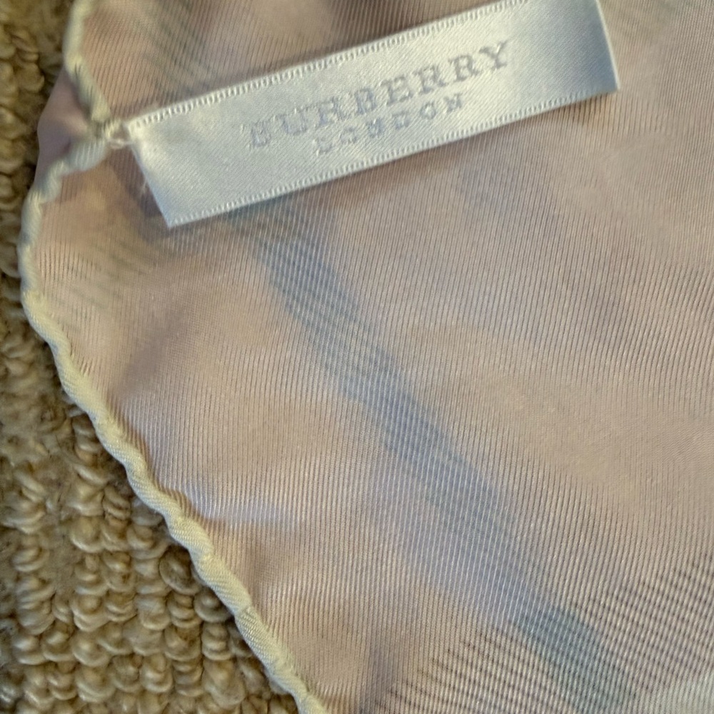 Burberry Pink, blue, brown and white silk scarf AUTHENTIC VINTAGE! - Picture 4 of 5